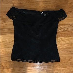 Beautiful NWOT Off The Shoulder Lace Top